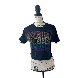 Love, Simon graphic cropped t-shirt SZ S
